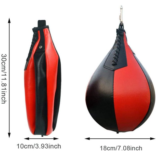 SKONYON Boxing Speed Bag PU Leather Swivel Speed Bags for Boxing£¬Heavy Duty Hanging Punching Bag
