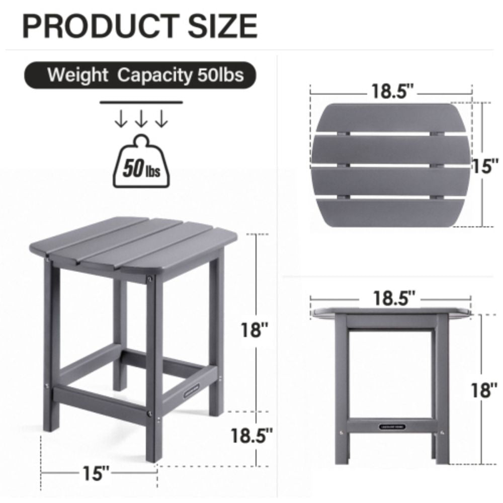 All-Weather Resistant Outdoor Adirondack Side Table