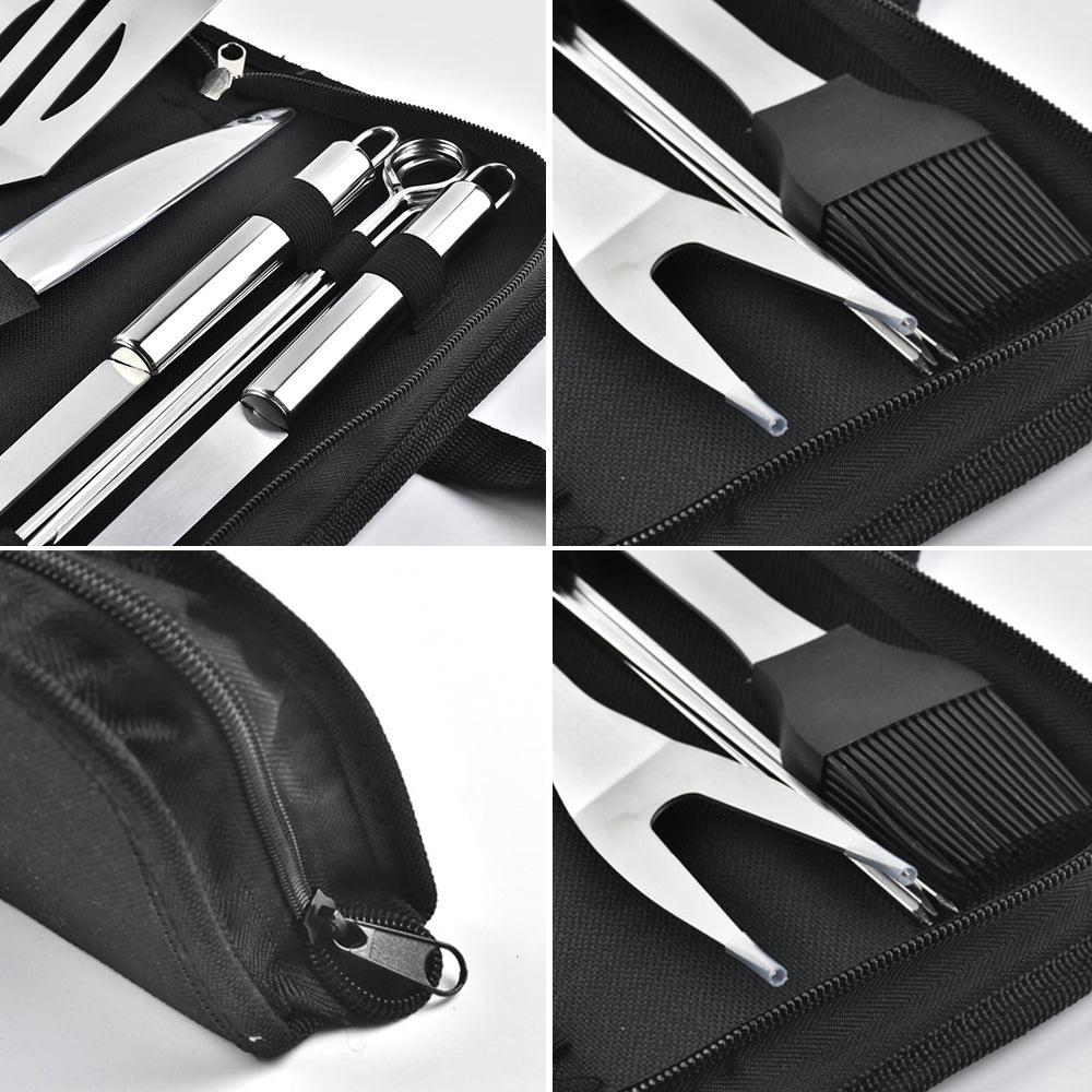 SUGIFT Grilling Accessories BBQ Tools Set, 9 Piece Stainless Steel Grill Kit with Case, Great Barbecue Utensil Tool for Men, Women, Dad
