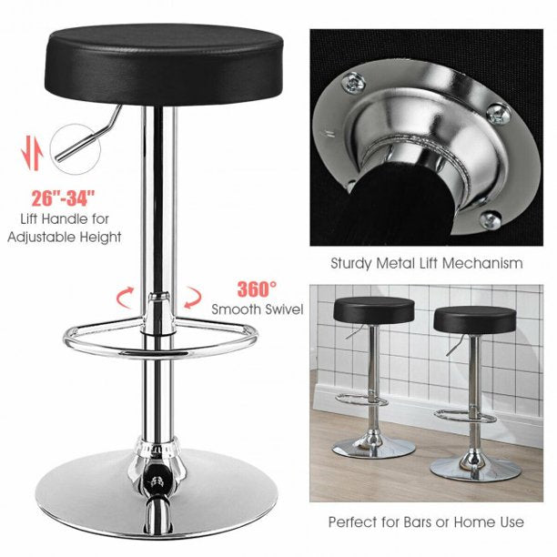 SUGIFT 1 Piece Round Bar Stool Adjustable Swivel Pub Chair