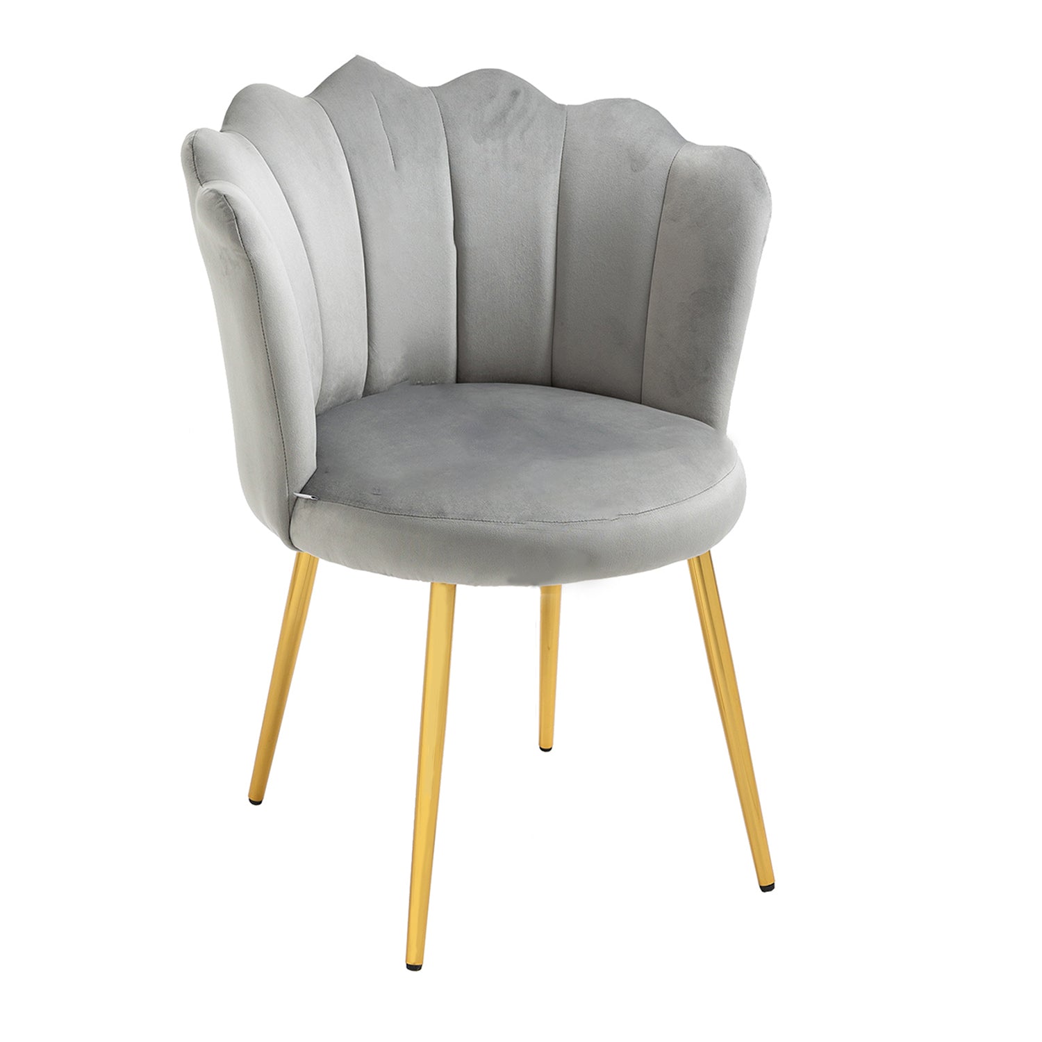 SUGIFT Upholstered Velvet Dining Chairs Moden Accent Side Chairs for Living Room-Gray