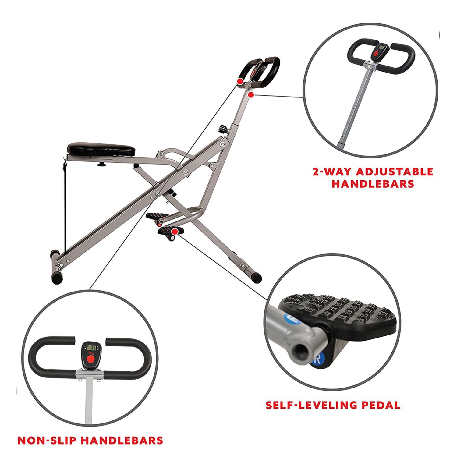 SKONYON Squat Auxiliary Training Device, Can Tighten the Abdomen, Exercise the Waist, Buttocks, Thighs and Legs, Gray