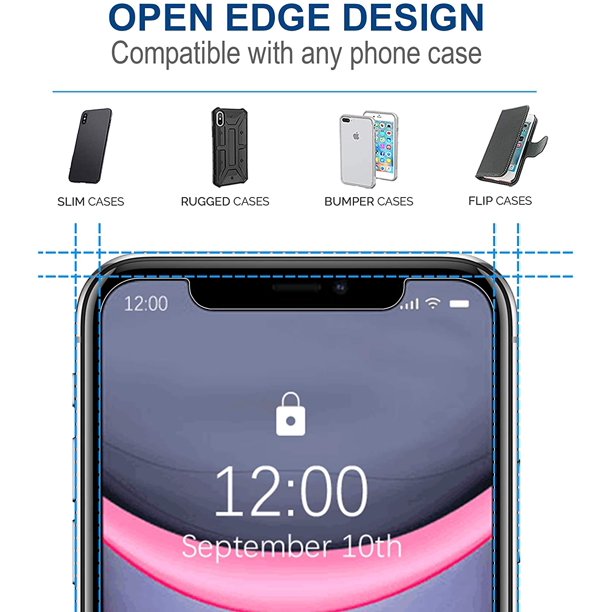 SUGIFT Screen Protector for iPhone 8 Plus / iPhone 7 Plus Anti Scratch Work with Most Case 6.1 inch 3 Pack