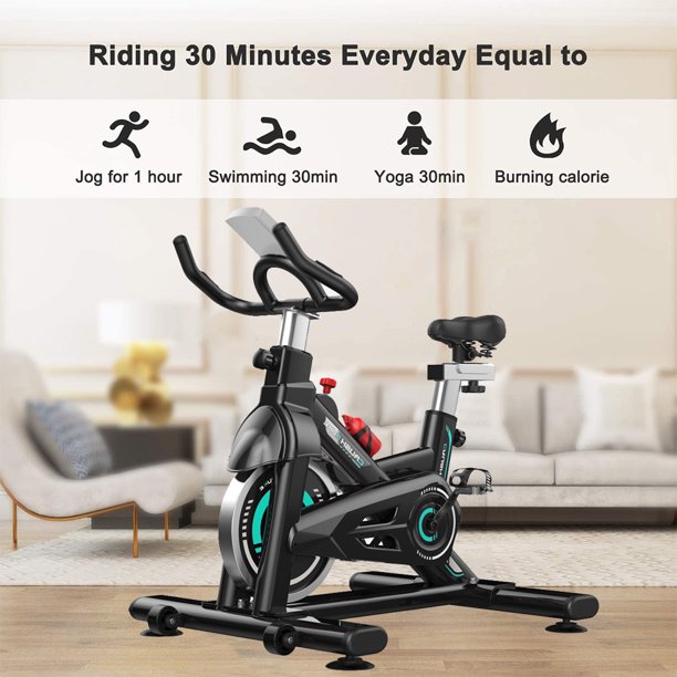 SUGIFT Exercise Bike Cardio Stationary Bike with LCD Display and Bottle Cage
