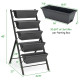 5-Tier 45 in. H Black Vertical Raised Garden Bed