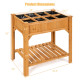 8 Grids Wood Elevated Garden Planter Box Kit with Liner and Shelf (1-Pack)