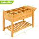 8 Grids Wood Elevated Garden Planter Box Kit with Folding Tabletop (1-Pack)