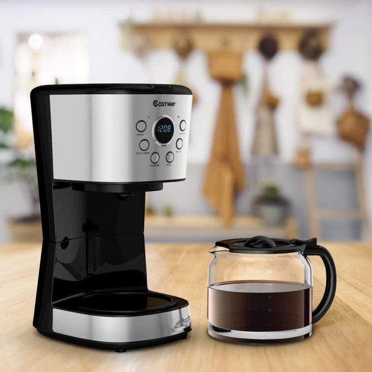SUGIFT 12-cup LCD Display Programmable Coffee Maker Brew Machine