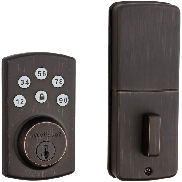 Keyless Entry Deadbolt Lock, Electronic Keypad Door Lock, Auto Lock, 1 Touch Locking, 20 User Codes, Easy to Install, Oil Rubbed Bronze