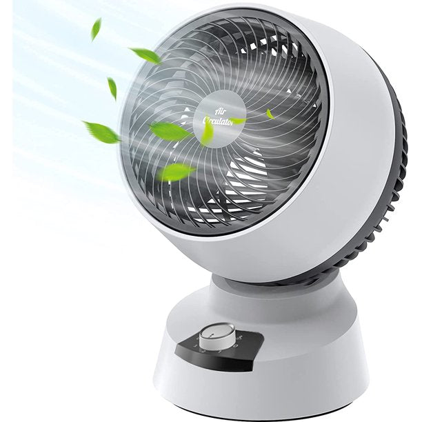 Air Circulator Fan Desk Fan Energy Efficient Ultra Quiet Auto Oscillation Fan 3 Speed Perfect for Desk Bedroom Office