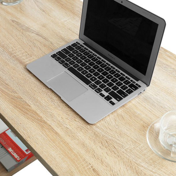 SUGIFT 2 in 1 computer desk/ L-shape Desktop With Shelves Office Table Office Surface Office Furniture