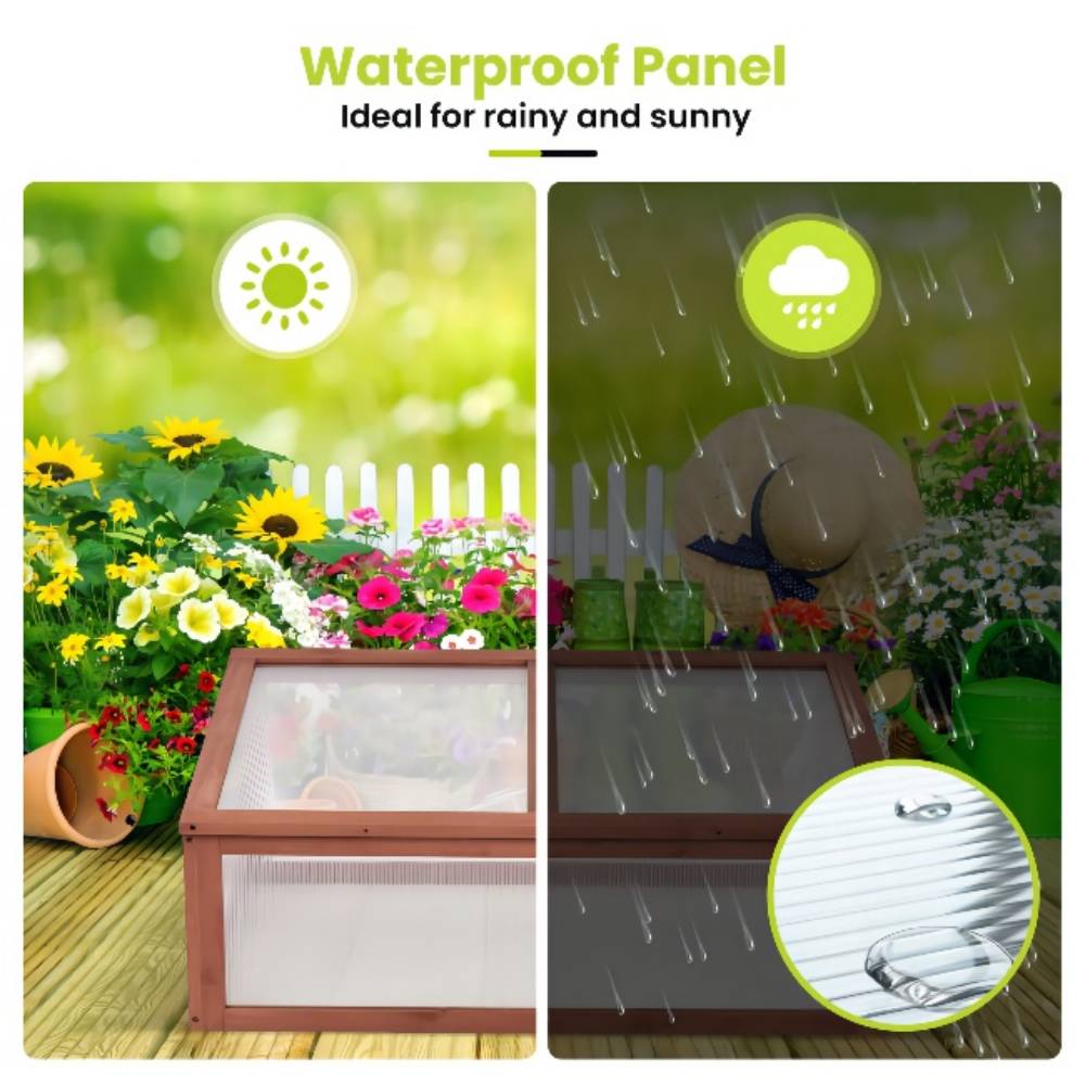 39 in. W x 25 in. L x 15 in. H Outdoor Portable Wood Greenhouse