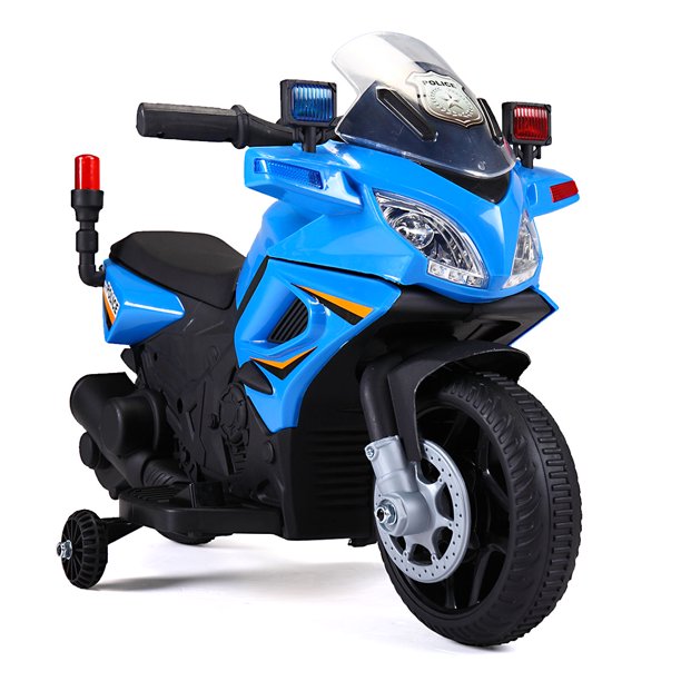 SUGIFT 6V Kids Ride On Motorcycle with Headlights, Battery-Powered 4-Wheel Bicycle