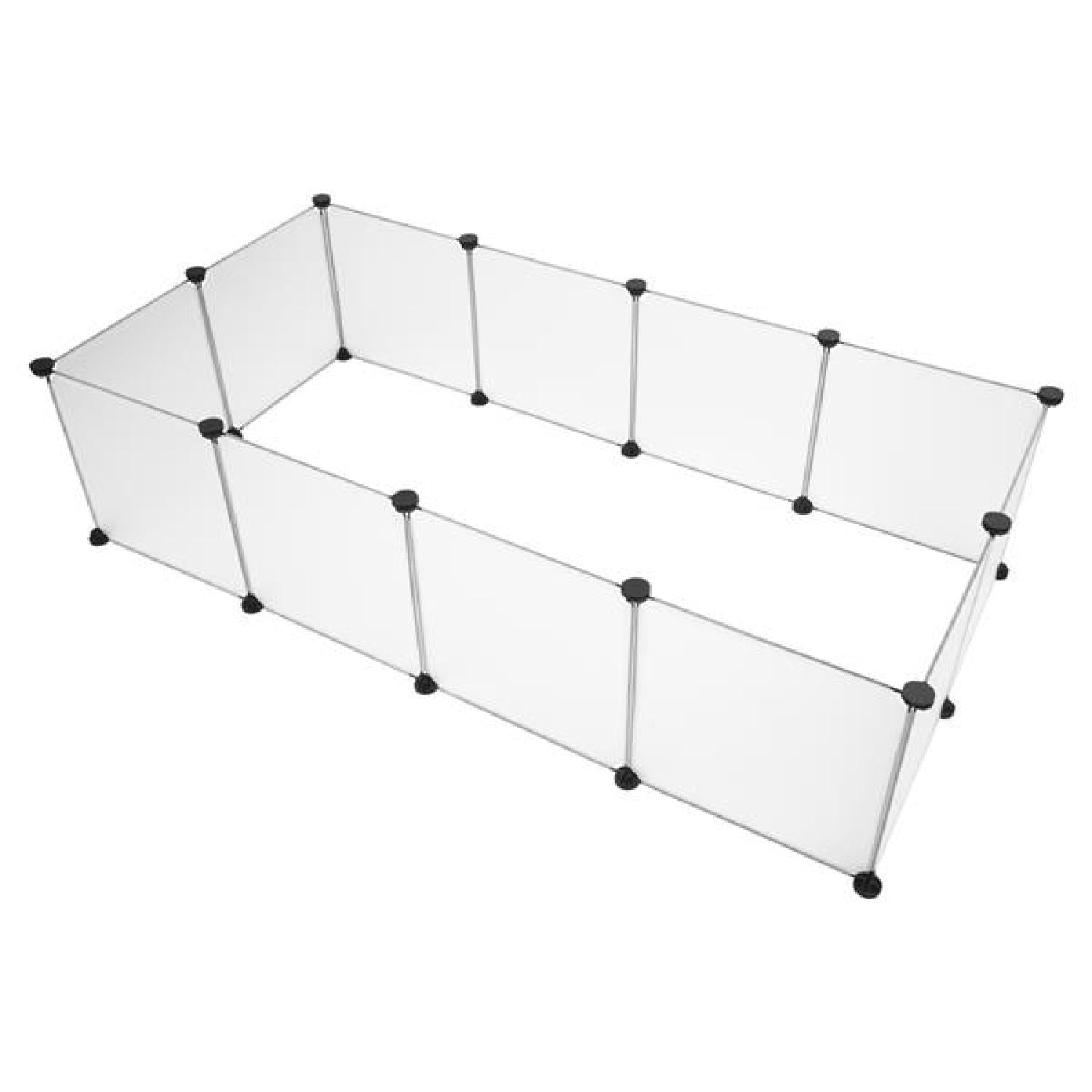 SUGIFT Pet Playpen 20 PCS, Fence Cage with Bottom for Small Animals Guinea Pigs, Hamsters, Bunnies, Rabbits