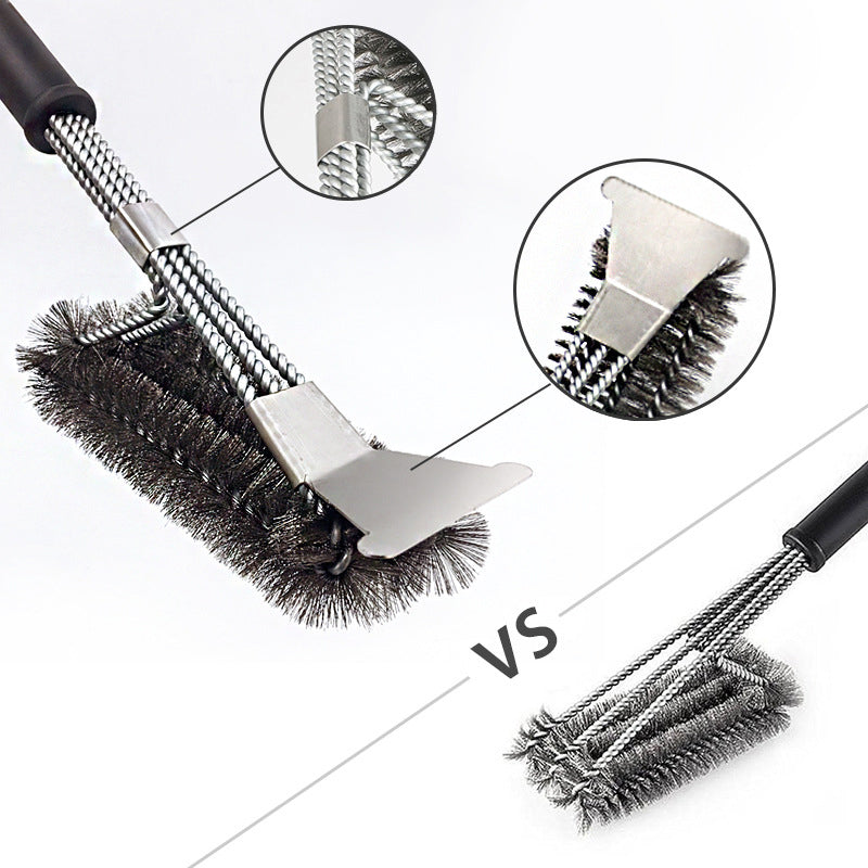 Stainless Steel Grill Cleaning Brush Wire Bristle BBQ Barbecue Scraper  Durable