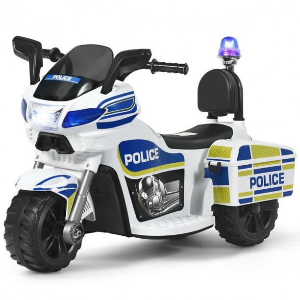 6V 3-Wheel Kids Ride On Motorcycle with Backrest