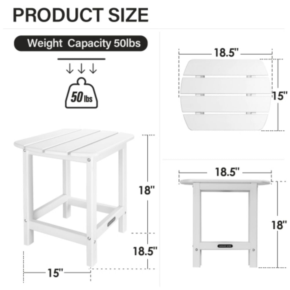 All-Weather Resistant Outdoor Adirondack Side Table