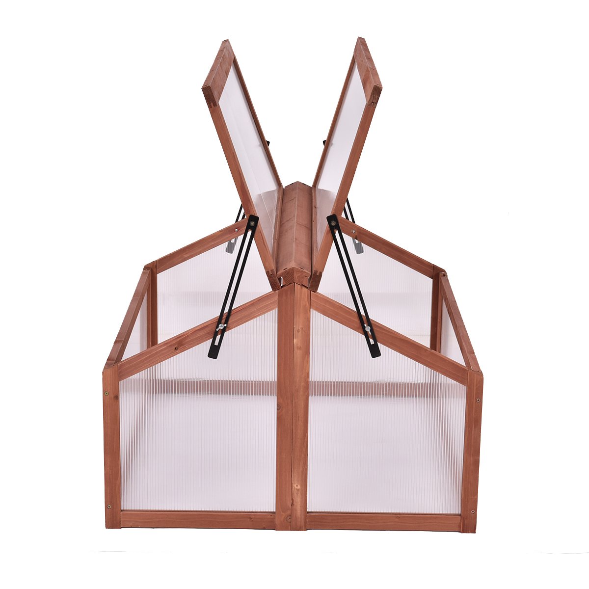 31.5 in. x 35.5 in. x 23 in. Portable Double Box Wooden Greenhouse