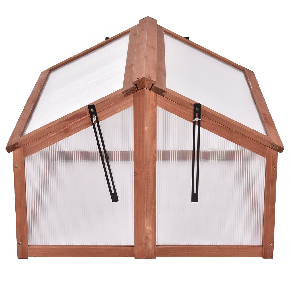 31.5 in. x 35.5 in. x 23 in. Portable Double Box Wooden Greenhouse