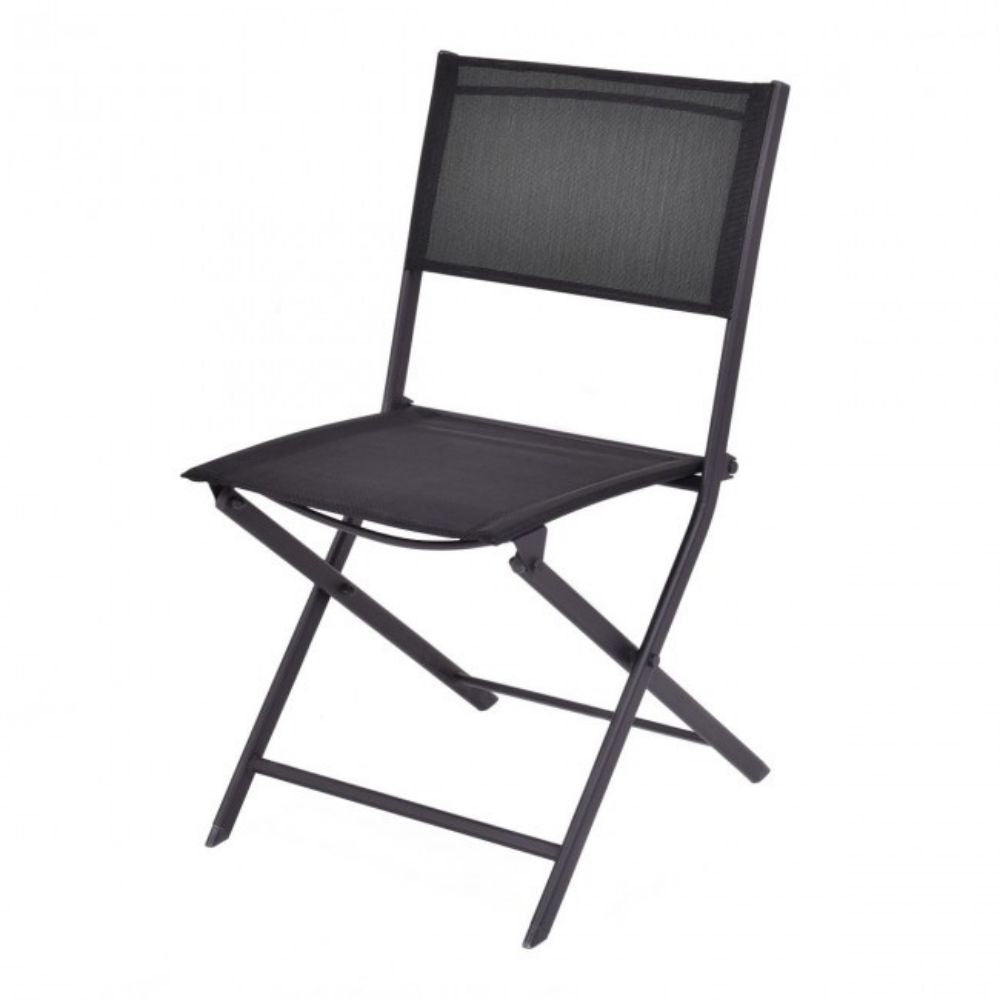 Outdoor Black Patio Folding Chairs (4-Pack)