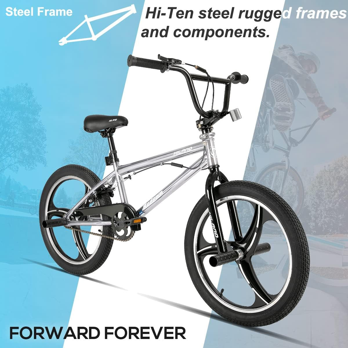 SUGIFT 20 Inch 3 5 Spoke Kids BMX Bike for Boys Girls Ages