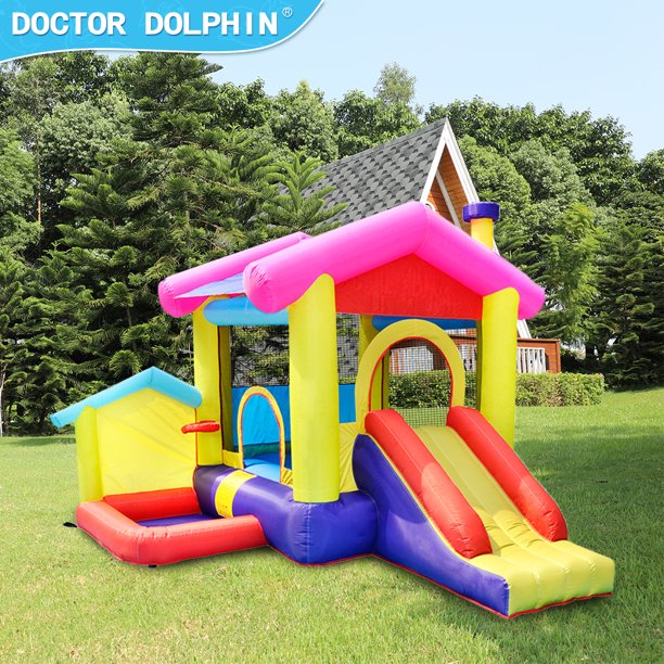 SUGIFT Inflatable Castle Bounce House, Kids Slide and Jumping House, 420D+840D Oxford Fabric 350W Blower