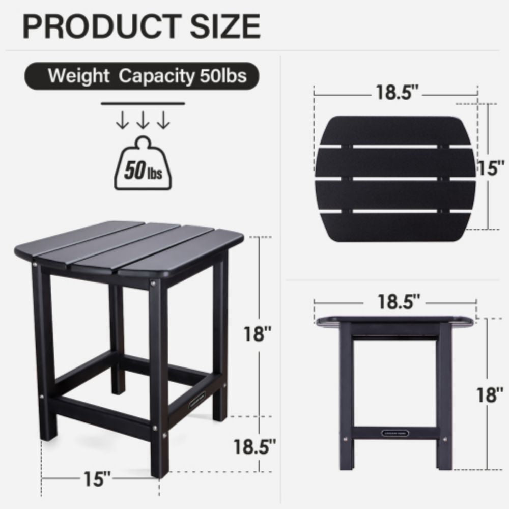 All-Weather Resistant Outdoor Adirondack Side Table