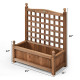30 in. x 25 in. Wood Planter Raised Beds Outdoor Solid Free Standing with Trellis
