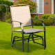Metal Outdoor Swing Rocking Seating Single Glider Chair