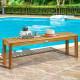 52 in. Outdoor Acacia Wood Dining Bench Chair