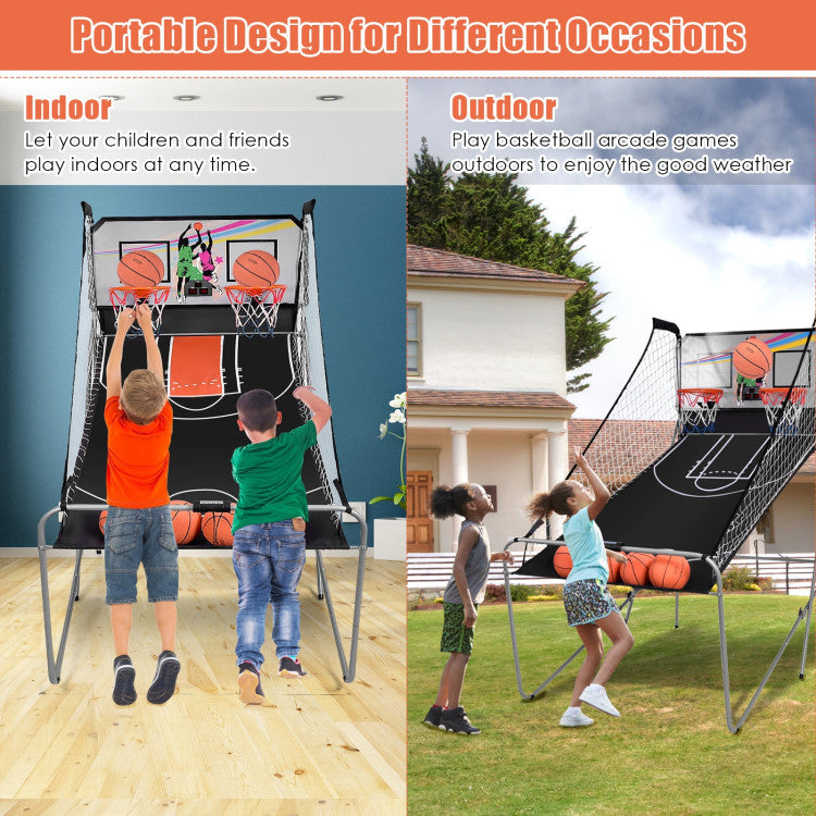 Double Shot Electronic Basketball Game with 4 Balls