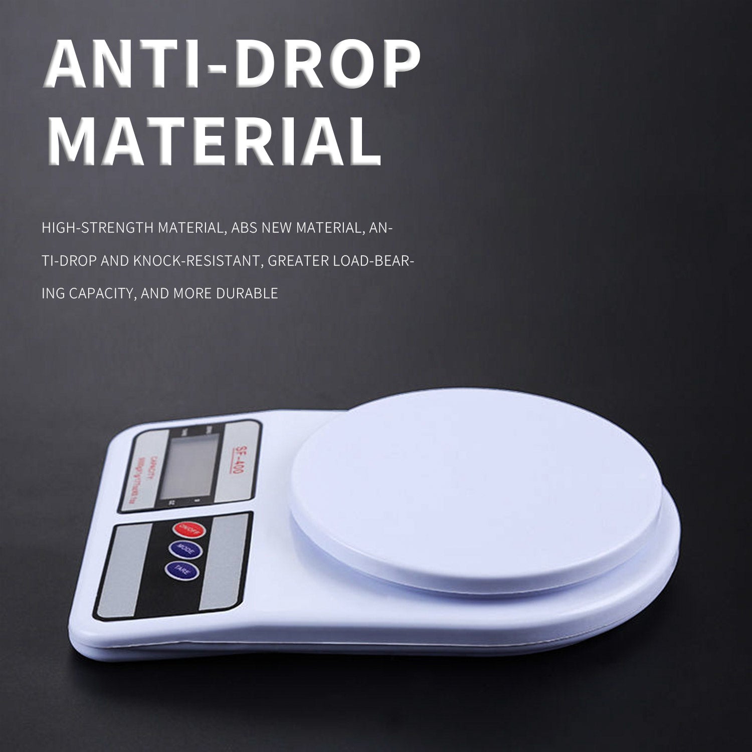 SUGIFT 10 KG/1 g LCD Digital Food Scale Kitchen Scale White