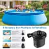 12 ft. x 12 ft. Round 30 in. D Blue Inflatable Above Ground Swimming Pool Set
