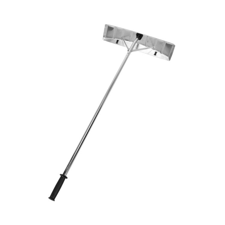 4.8 to 20 Feet Sectional Snow Roof Rake with Built in Wheels
