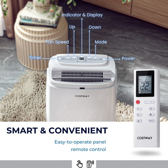 SUGIFT 12000BTU 3-in-1 Portable Air Conditioner with Remote Control, White