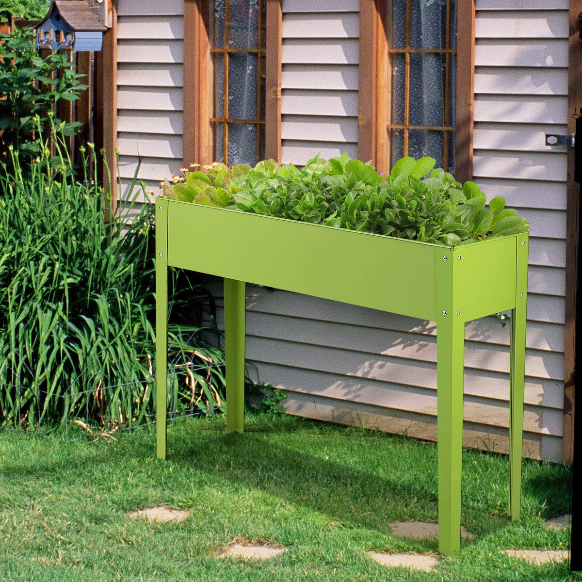 40 in. L x 13 in. W x 31.5 in. H Outdoor Elevated Garden Bed Raised Planter