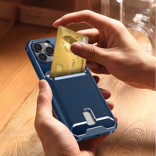 SUGIFT Case for iPhone 13/13 Pro, Shockproof Protective Phone Case,Card insertable on the back(6.1in)