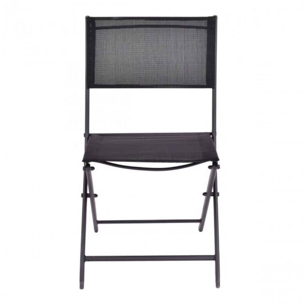 Outdoor Black Patio Folding Chairs (4-Pack)