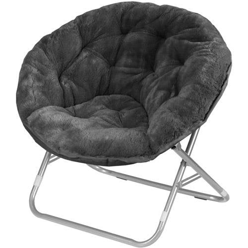 SUGIFT Faux Fur Saucer Chair, Multiple Colors