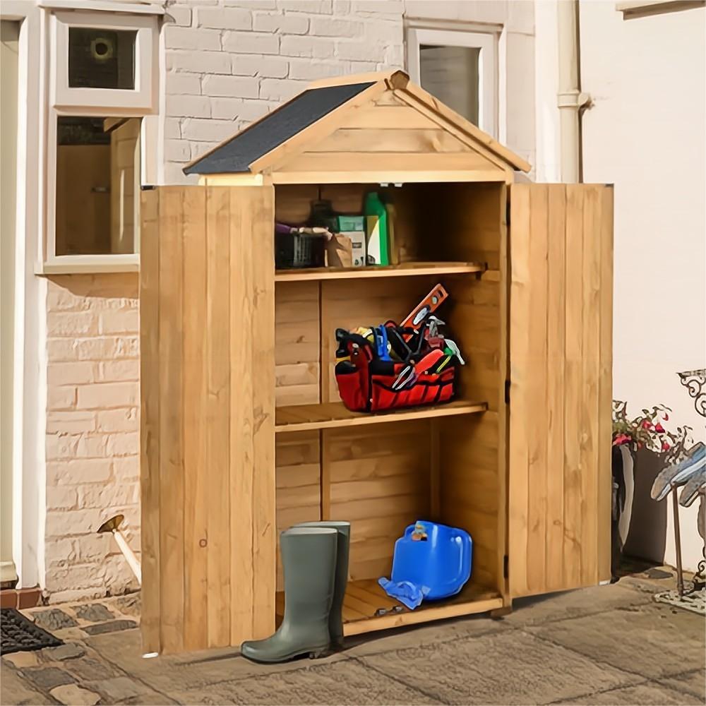 35.4 in. L x 22.4 in. W x 69.3 in. H Outdoor Wood Lean-To Storage Shed With Waterproof Asphalt Roof (5.5 sq. ft.)