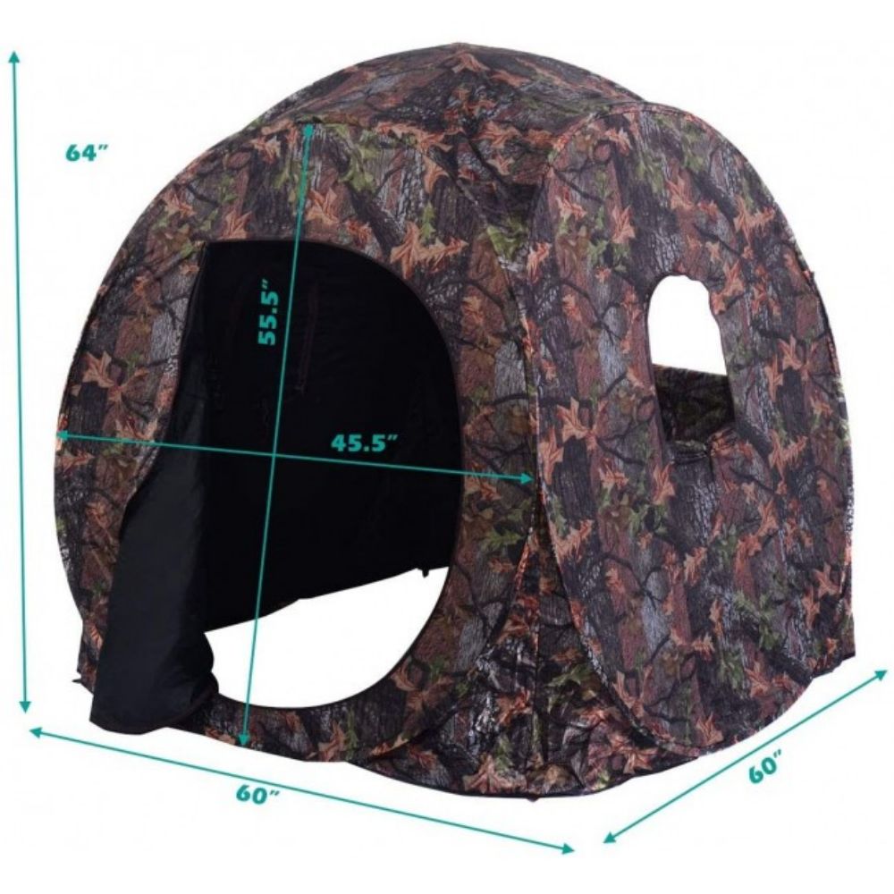 Outdoor Portable Pop Up Ground Camo Blind Hunting Enclosure
