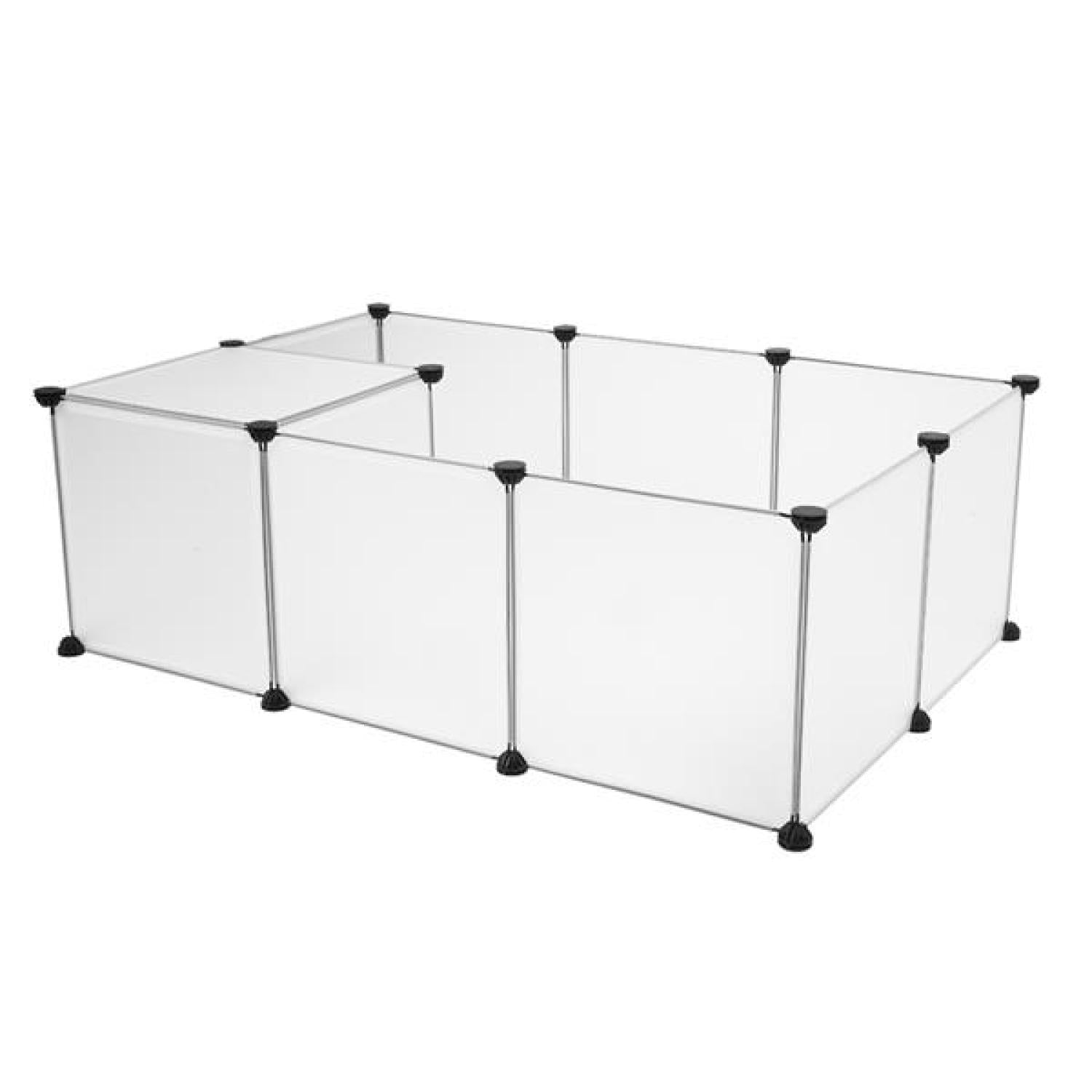 SUGIFT Pet Playpen 20 PCS, Fence Cage with Bottom for Small Animals Guinea Pigs, Hamsters, Bunnies, Rabbits