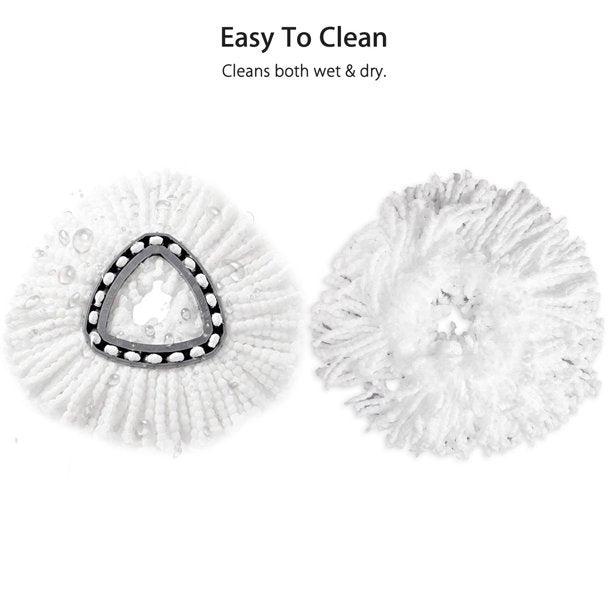 SUGIFT 4 Pack Microfiber Mop Head 360 Degree Rotating Magic Mop Replacement Mop Head