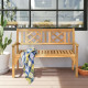 2-Person Wood Outdoor Patio Foldable Bench