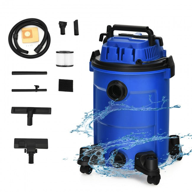 SUGIFT 3 in 1 6.6 Gallon 4.8 Peak HP Wet Dry Vacuum Cleaner with Blowerm,Blue