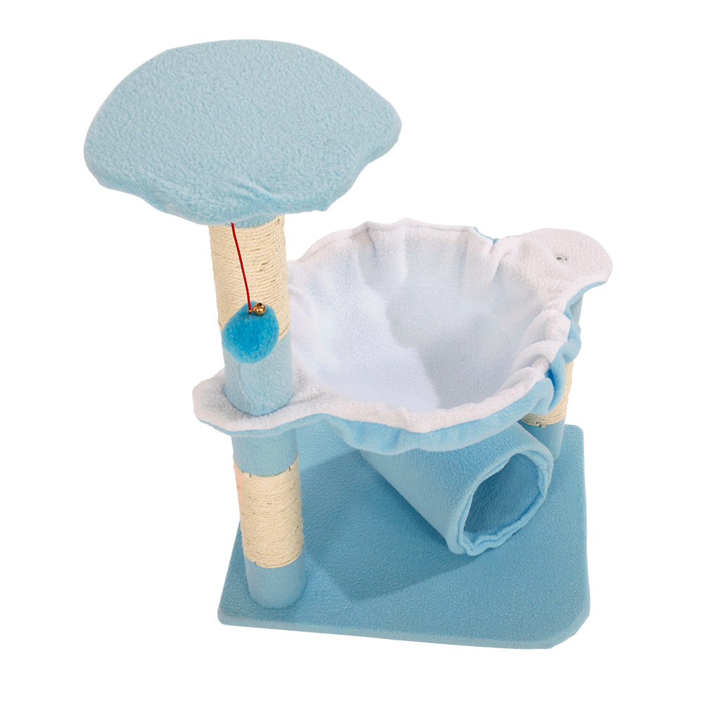 SUGIFT 28-inch Cat Climbing Frame, Stable and Cute Sisal Cat Tree, Lamb Blue
