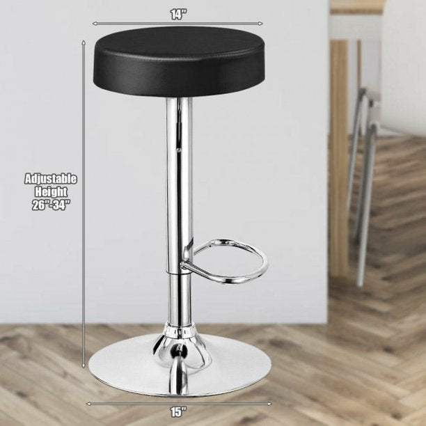 SUGIFT 1 Piece Round Bar Stool Adjustable Swivel Pub Chair