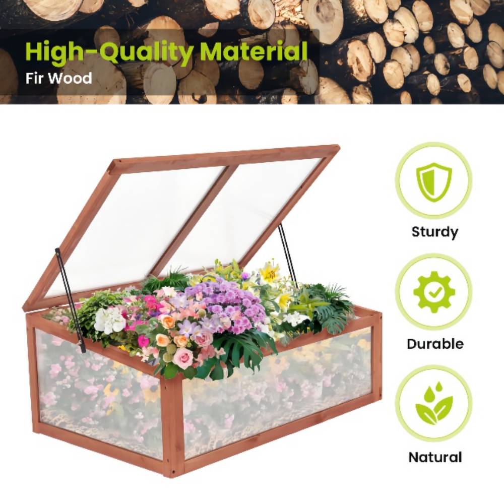 39 in. W x 25 in. L x 15 in. H Outdoor Portable Wood Greenhouse