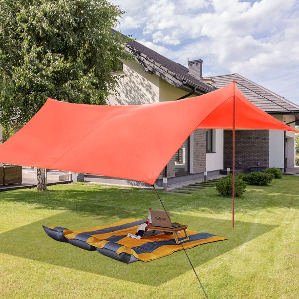 sandbag beach tent SUGIFT Sunshade Beach Tent with sandbag Anchors, Sun Shelter with UV P