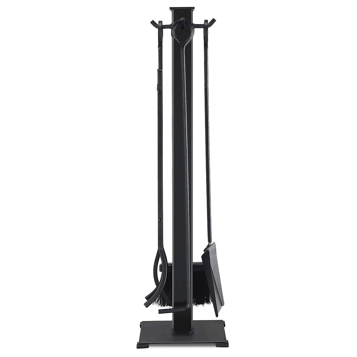 Black 5-Piece Fireplace Tool Set with Classic Annulus Handles